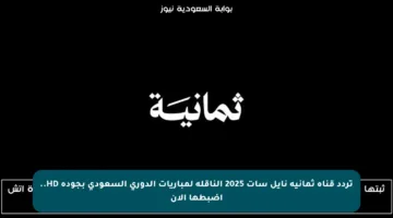 تردد قناة ثمانية نايل سات 2025 الناقلة لمباريات الدوري السعودي بجودة HD.. اضبطها الآن